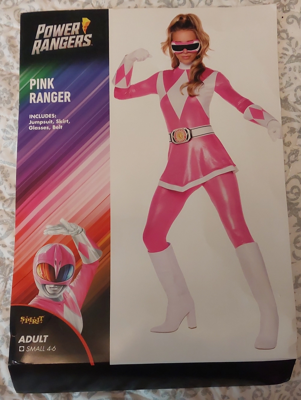 Spirit Pink Ranger Jumpsuit Costume with White Accents